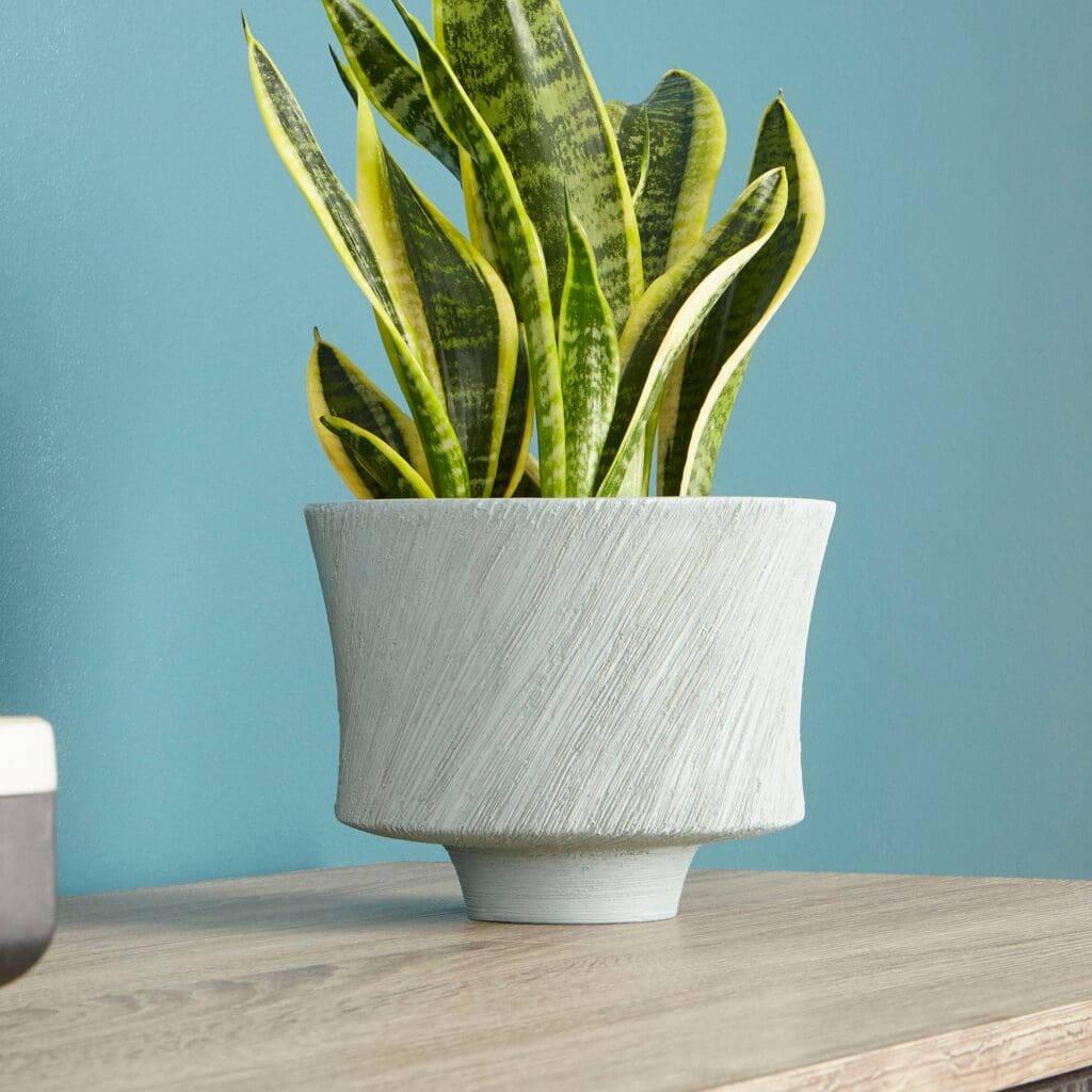 Cyan Design 08736 Selena Slab Planter - Oyster Blue - Small