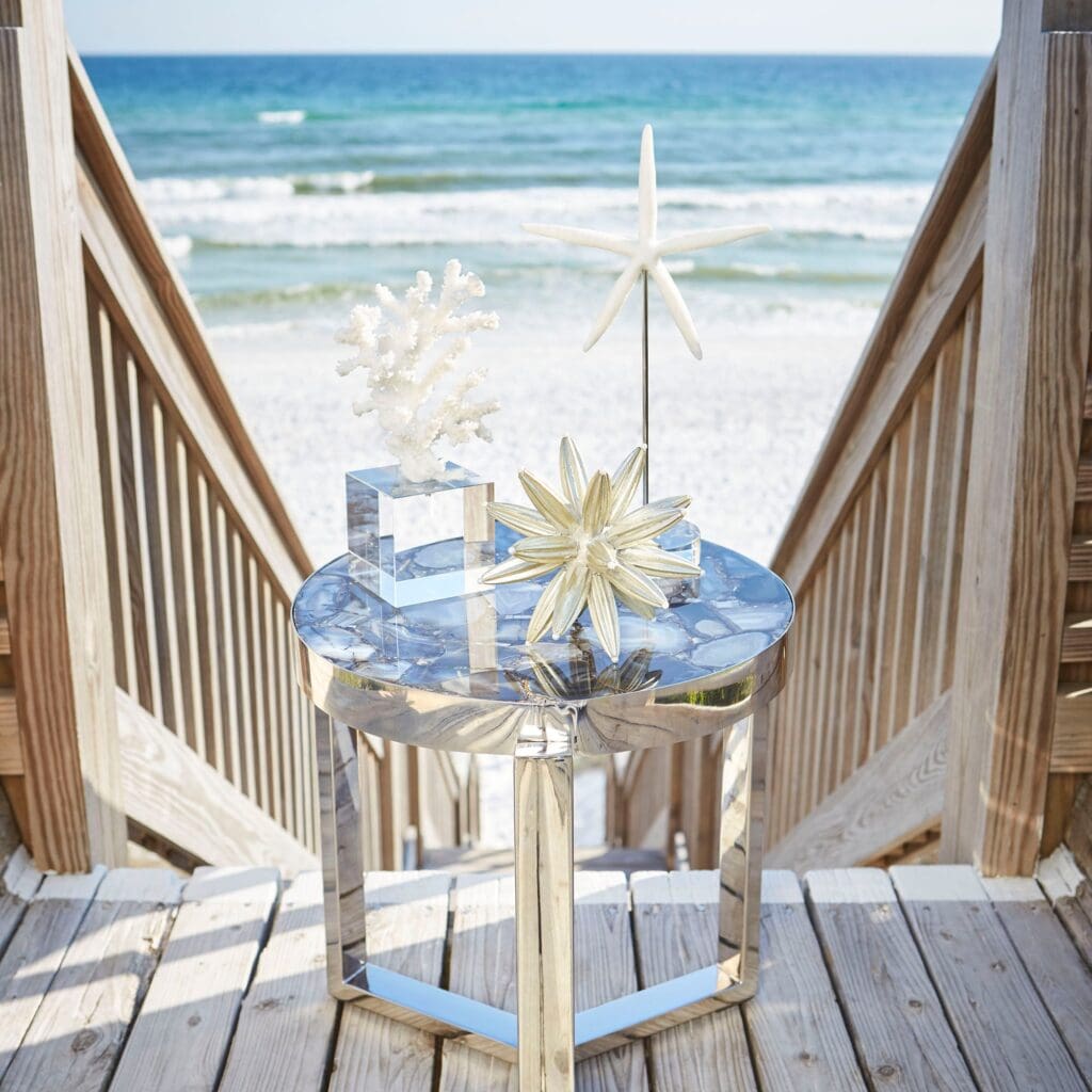 Cyan Design 08985 Geodance Side Table - Nickel