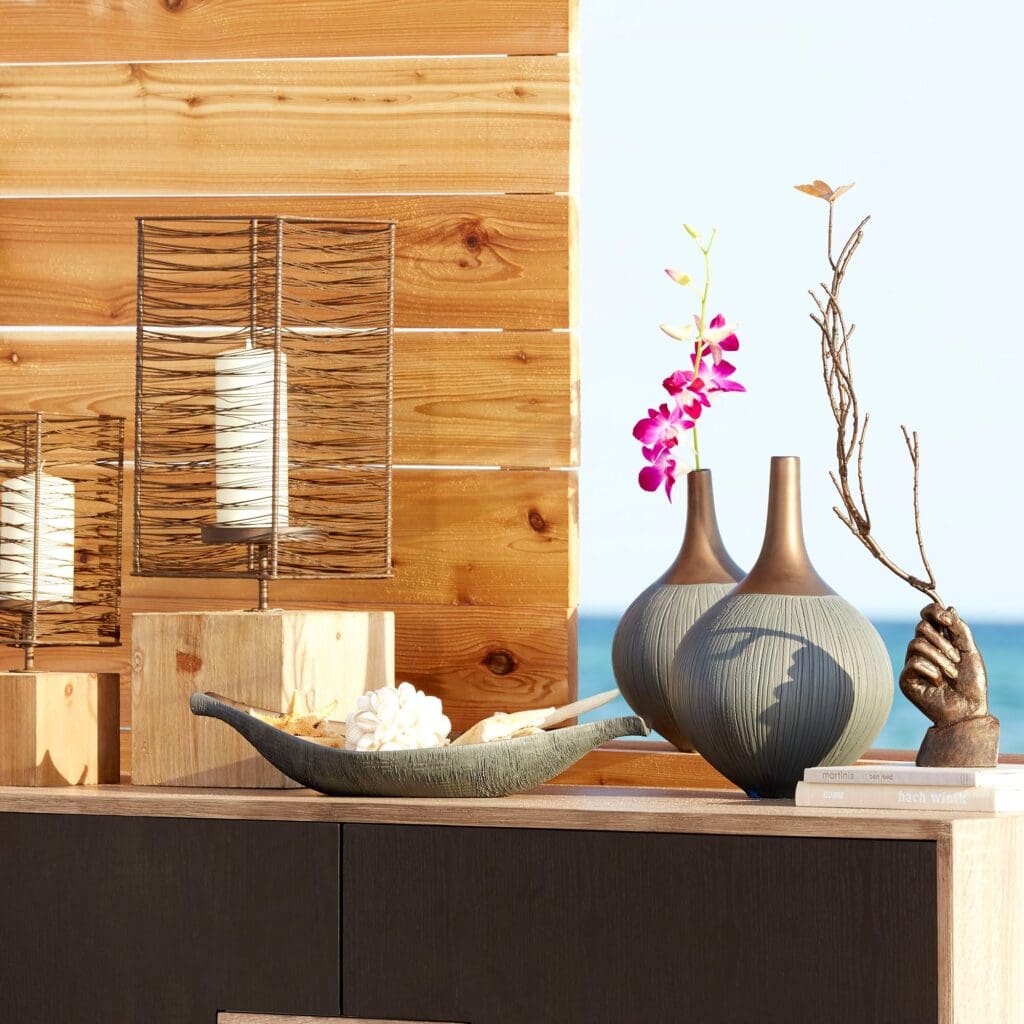 Cyan Design 09012 Horus Tray - Charcoal Grey And Bronze - Large