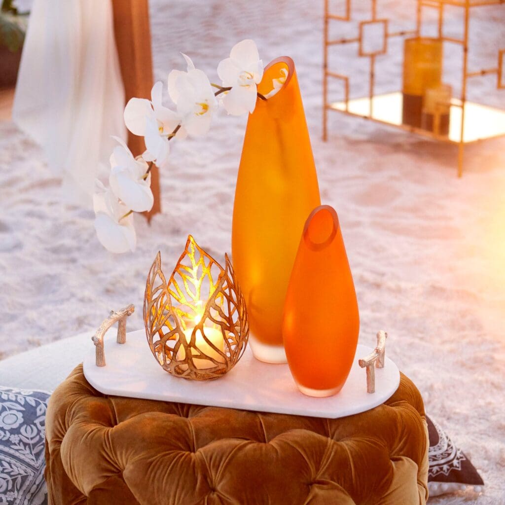 Cyan Design 09050 Sunrise Flame Candleholder - Antique Gold - Small