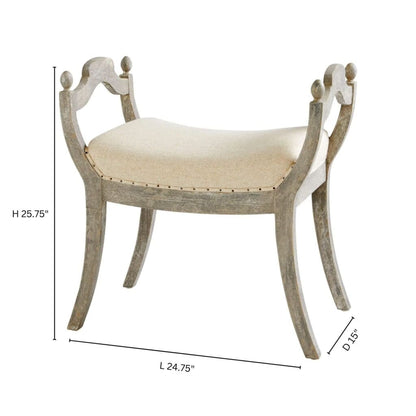 Cyan Design 09600 Alice Stool #2 - Weathered Grey - Small