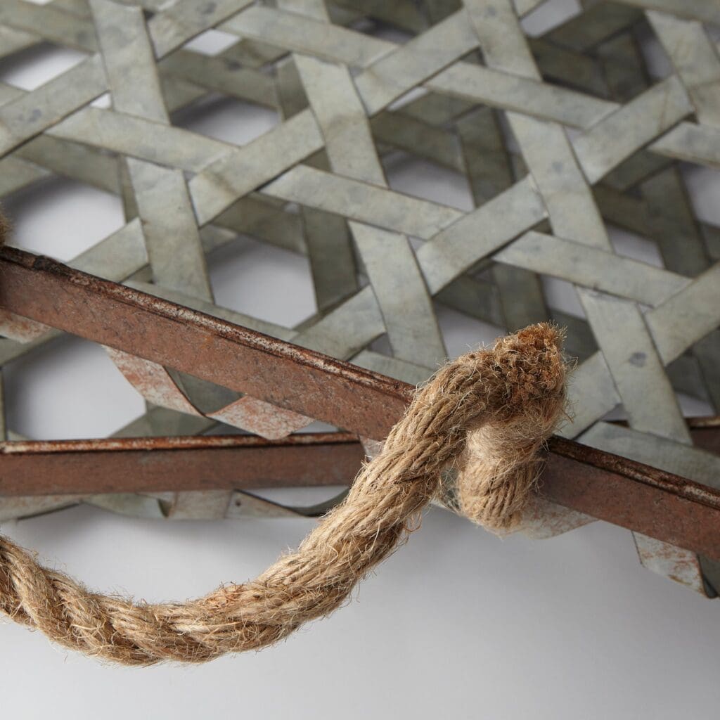 Cyan Design 09850 Prismo Trays - Galvanized And Jute - Small