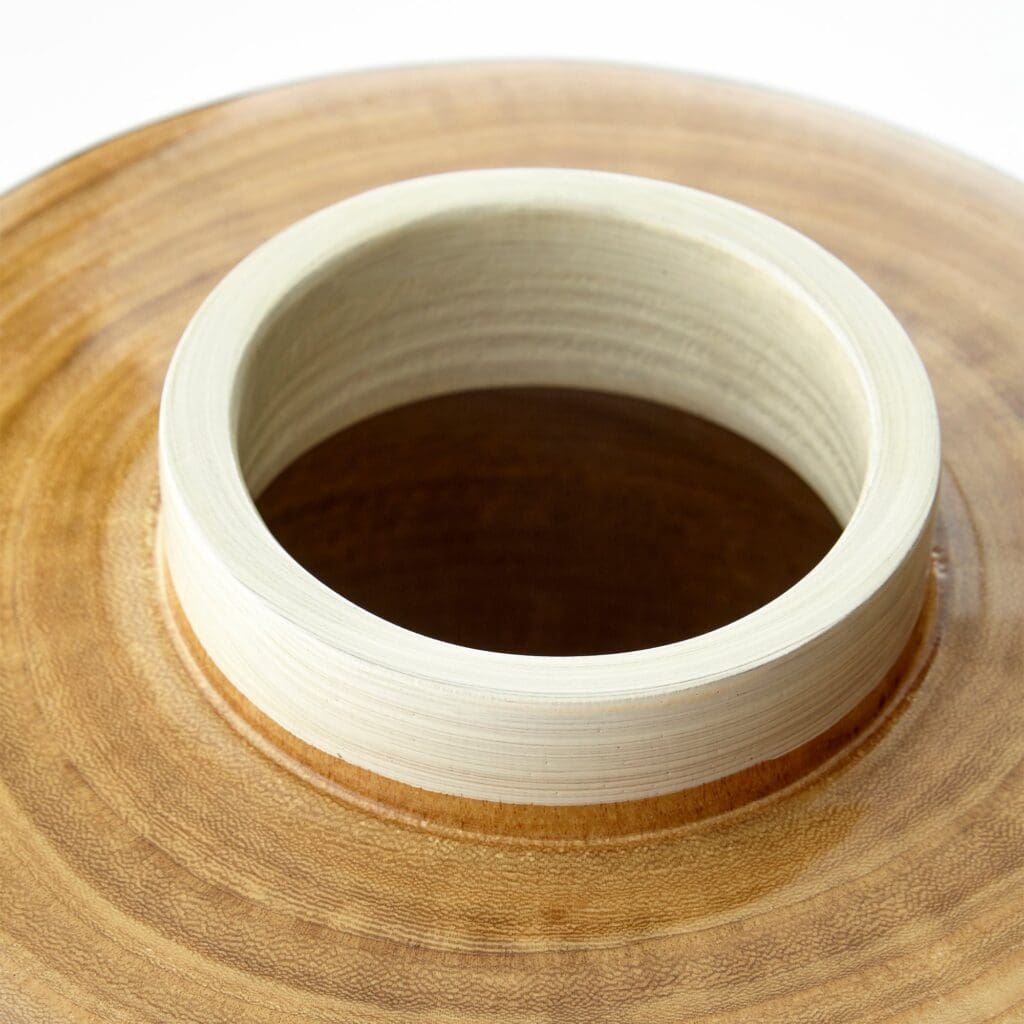 Cyan Design 09868 Snow Flake Vase - Black & White & Walnut - Medium