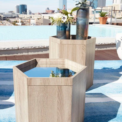 Cyan Design 09887 Honeycomb Tray Table - Oak Veneer - Medium