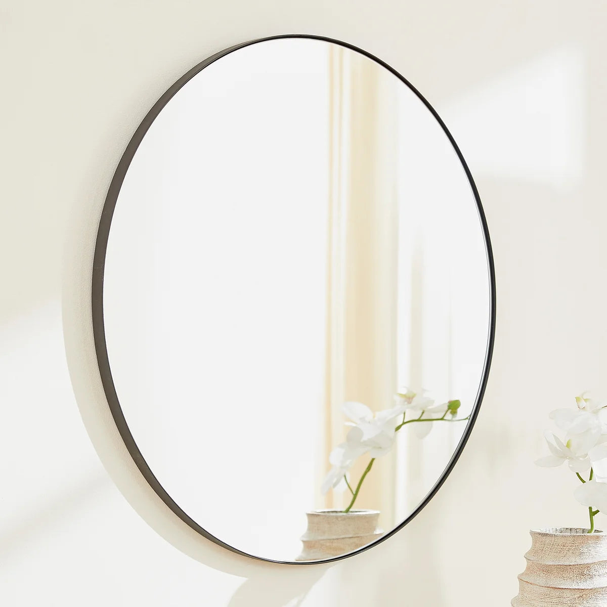 Quorum 10-30-59 Mirror 30 Inch Round - Matte Black