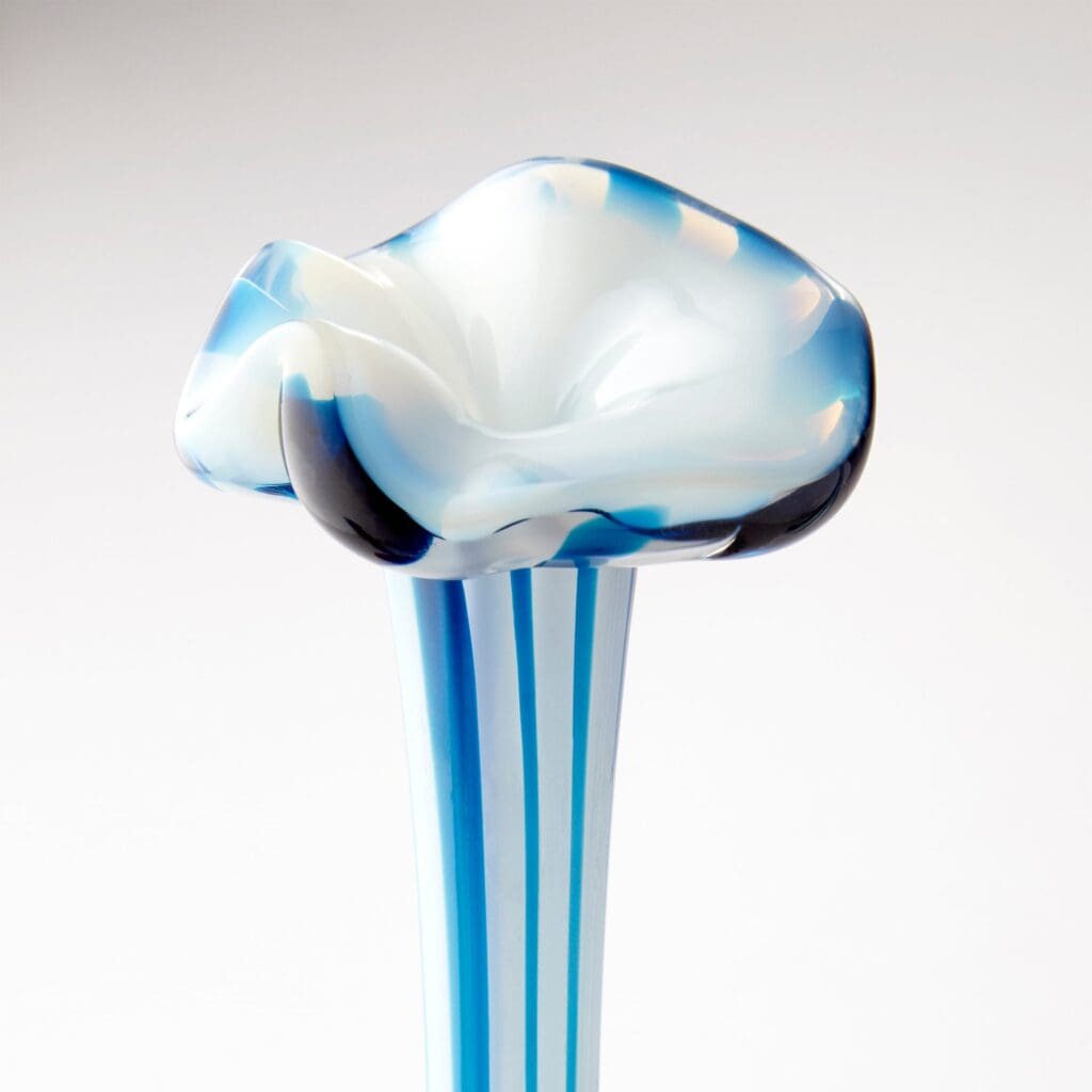 Cyan Design 10025 Dulcet Vase - Blue And White - Small