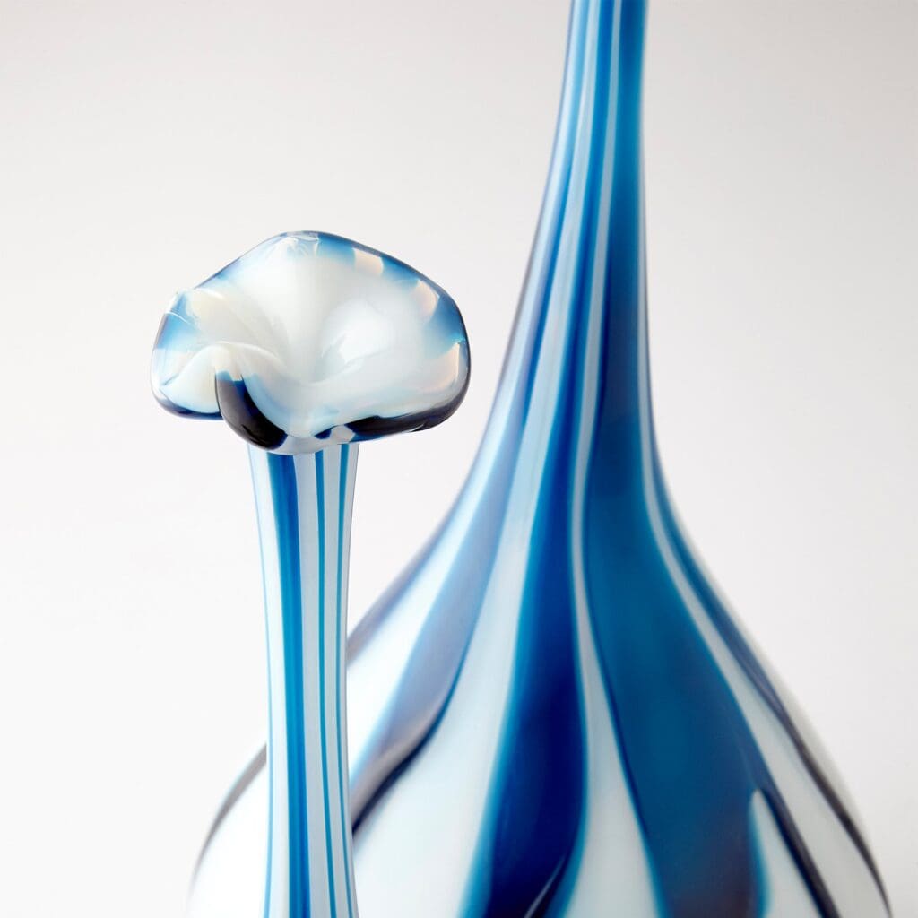 Cyan Design 10025 Dulcet Vase - Blue And White - Small