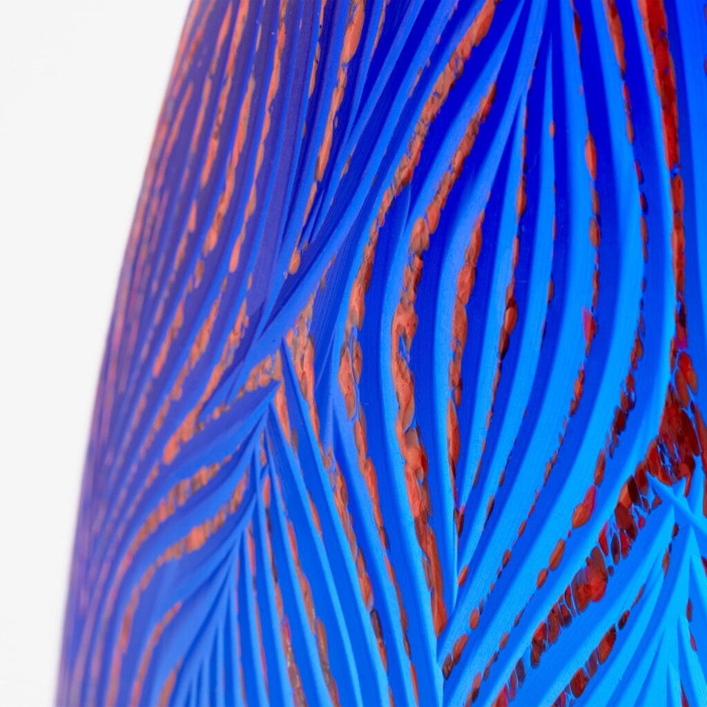 Cyan Design 10031 Fused Groove Vase - Blue