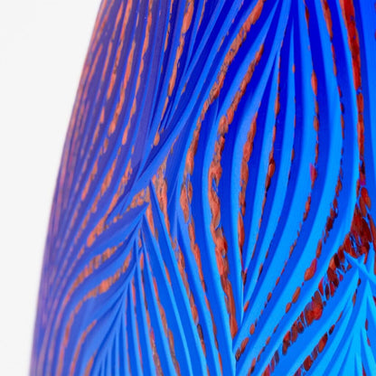Cyan Design 10031 Fused Groove Vase - Blue