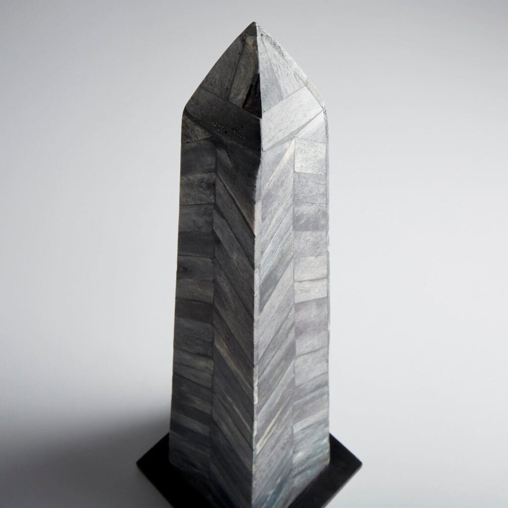 Cyan Design 10190 Herring Obelisk Sculpture - Grey And Black