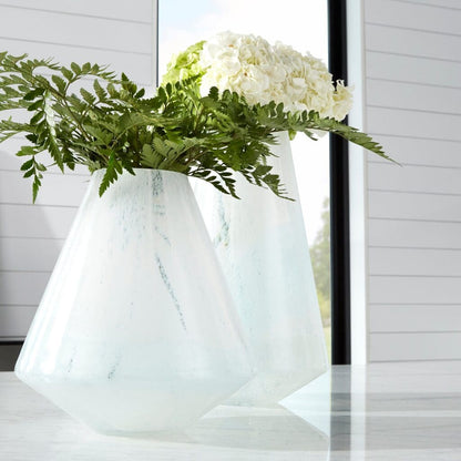 Cyan Design 10289 Backdrift Vase - Sky Blue And White - Small