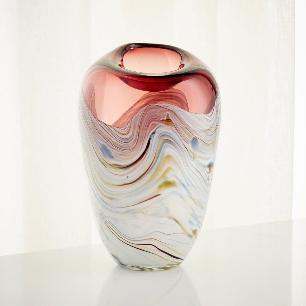 Cyan Design 10297 Sao Vase - Purple And White - Small