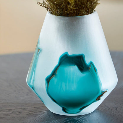 Cyan Design 10323 Wide Ferdinand Vase - Green And White