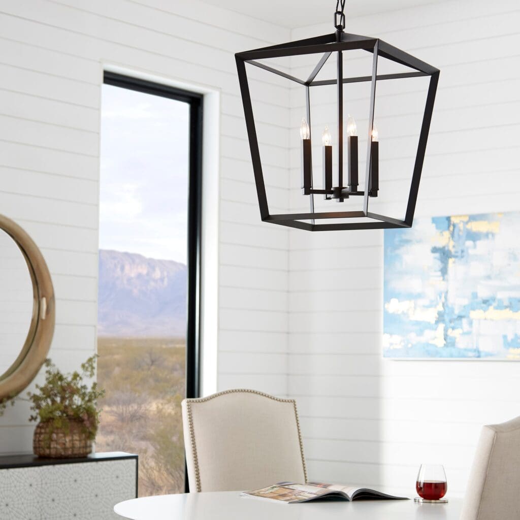 Cyan Design 10375 Hyperion Chandelier - 4-Light - Black - Large