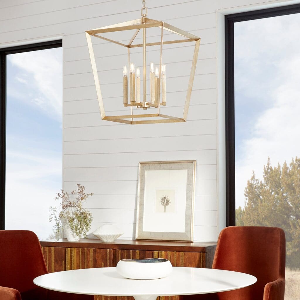 Cyan Design 10380 Hyperion Chandelier 6-Light - Aged Silver Leaf - Small