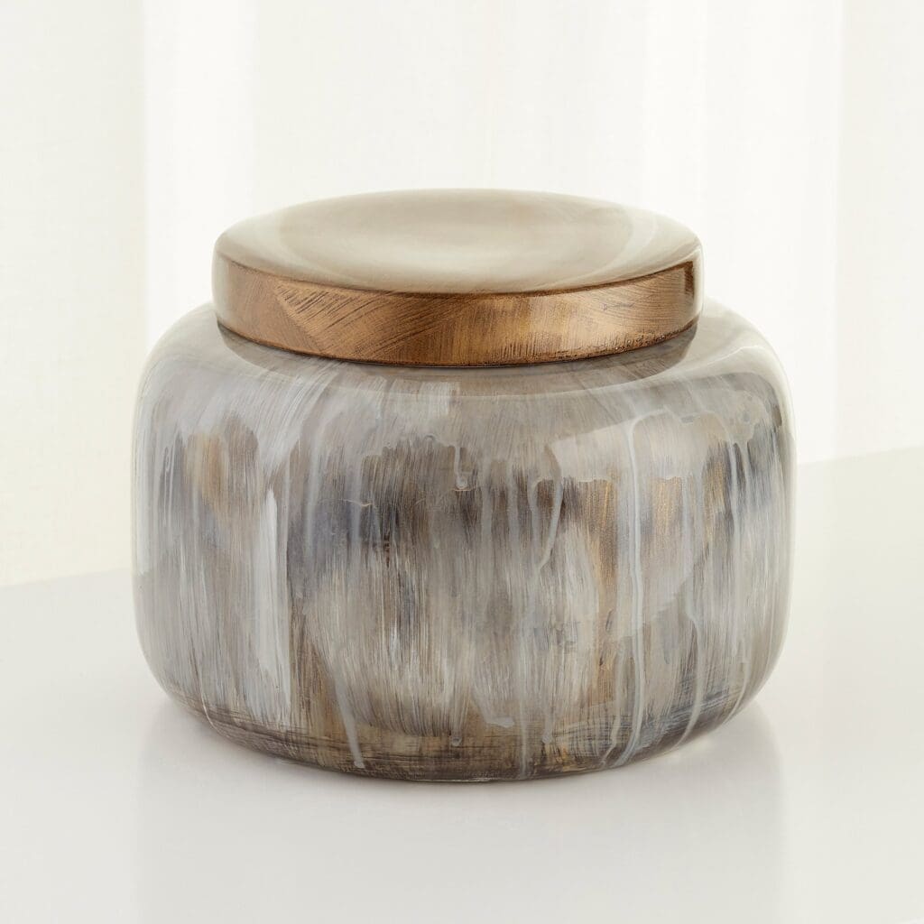 Cyan Design 10422 Spirit Drip Container - Olive Glaze - Medium