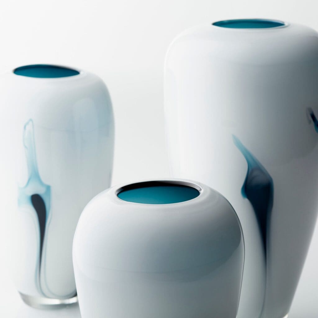 Cyan Design 10444 Deep Sky Vase - Blue And White - Small