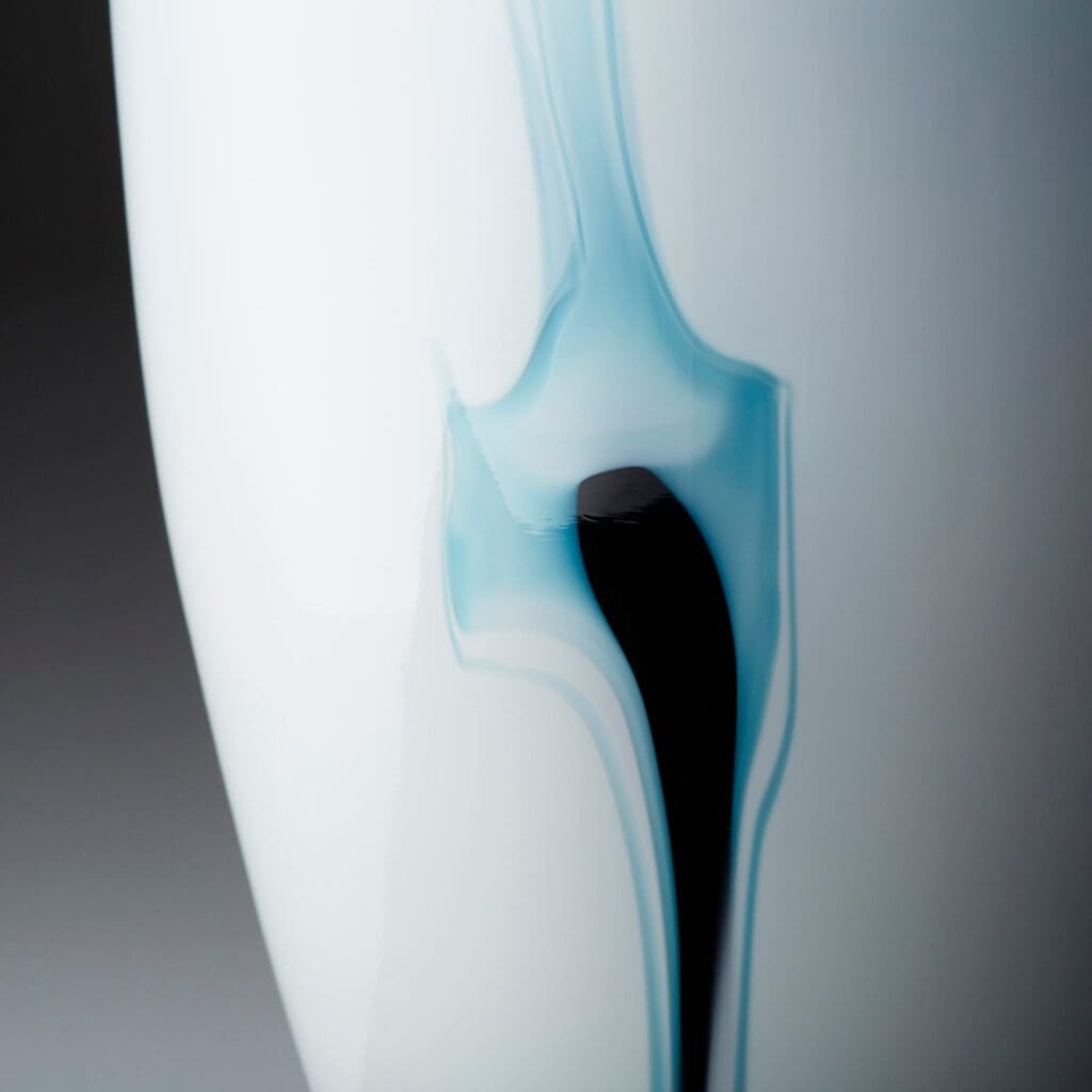 Cyan Design 10445 Deep Sky Vase - Blue And White - Medium