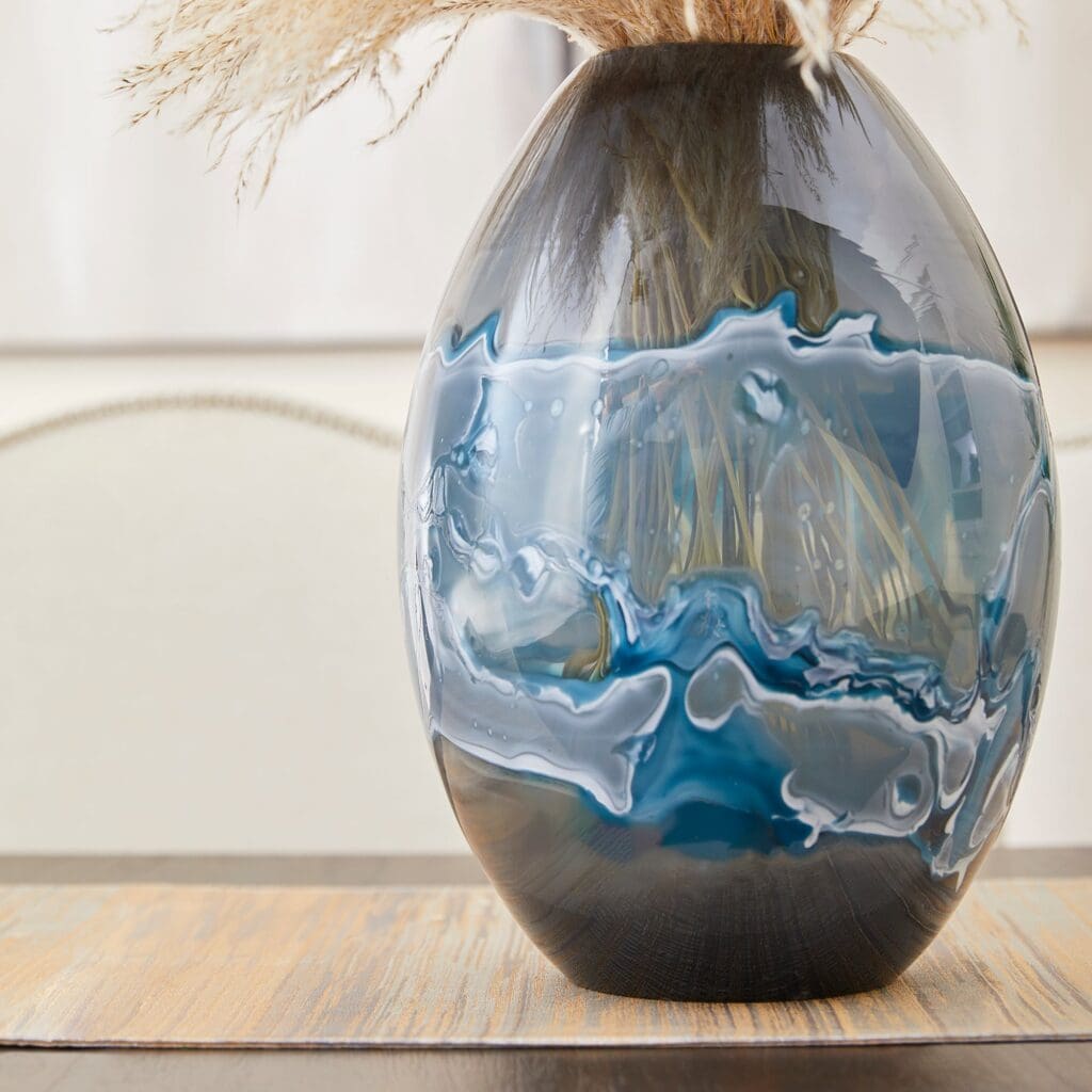 Cyan Design 10463 Mescolare Vase - Blue And White - Large