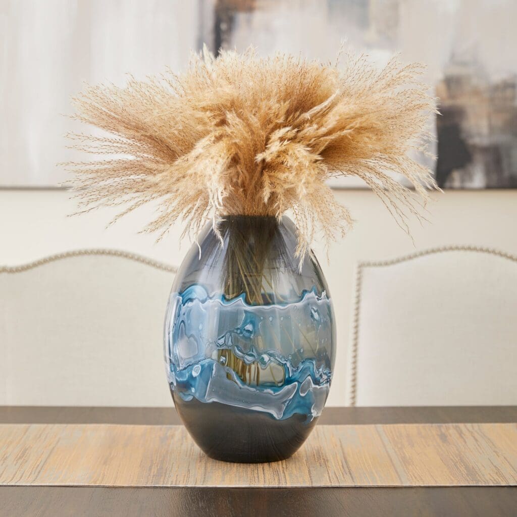 Cyan Design 10463 Mescolare Vase - Blue And White - Large
