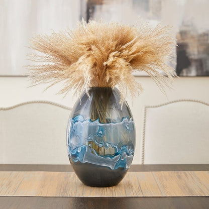 Cyan Design 10463 Mescolare Vase - Blue And White - Large