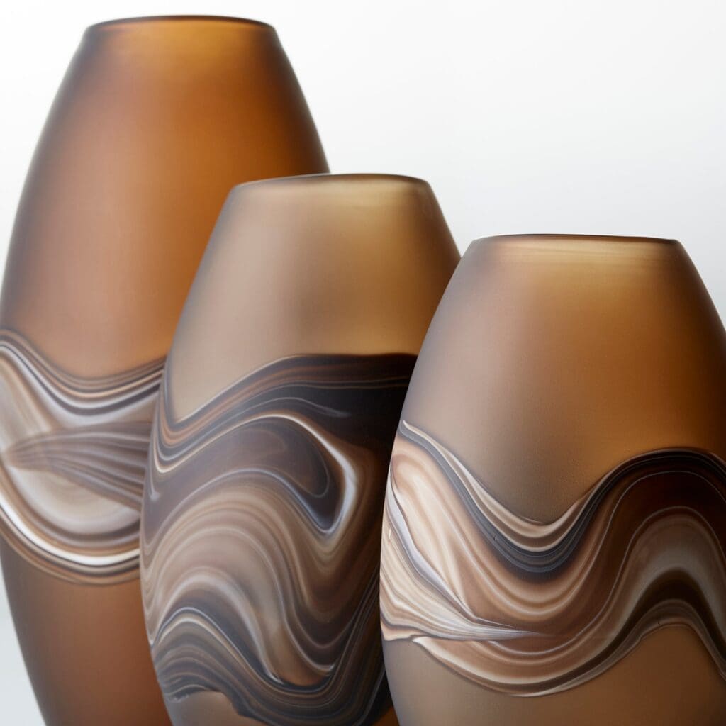 Cyan Design 10481 Nina Vase - Amber Swirl - Large