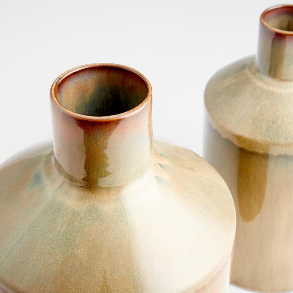 Cyan Design 10535 Marbled Dreams Vase - Olive Glaze - Medium