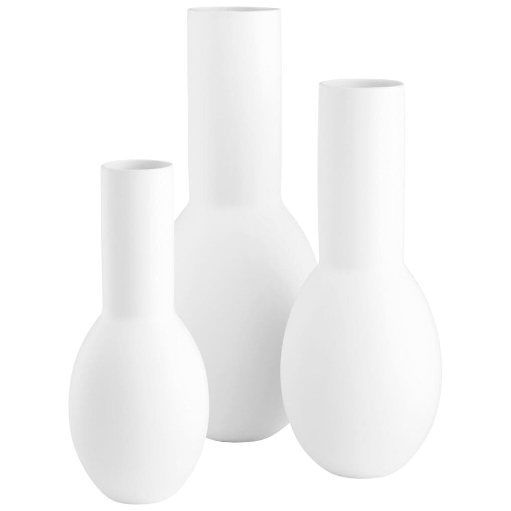 Cyan Design 10536 Impressive Impression Vase - Matte White - Small