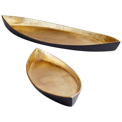 Cyan Design 10619 Alumbrar Tray - Matt Black And Gold - Medium