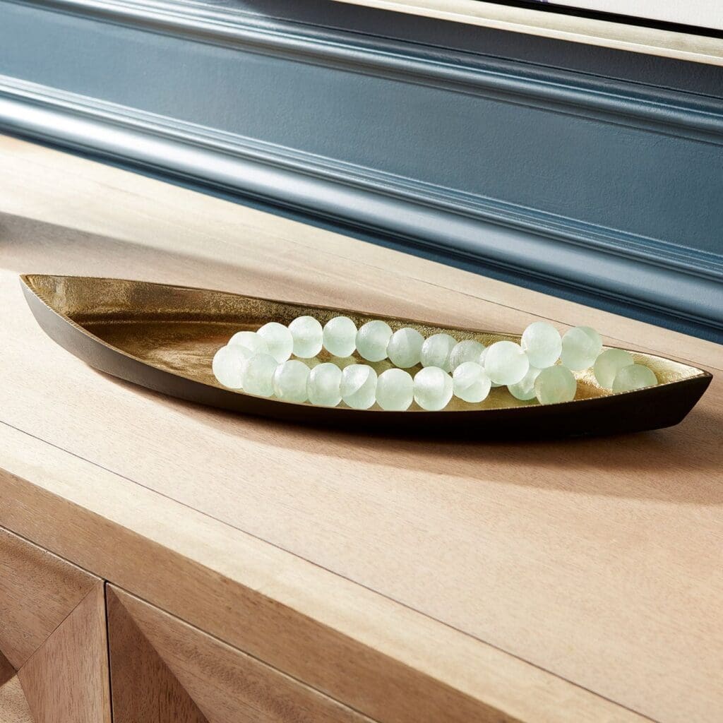 Cyan Design 10619 Alumbrar Tray - Matt Black And Gold - Medium