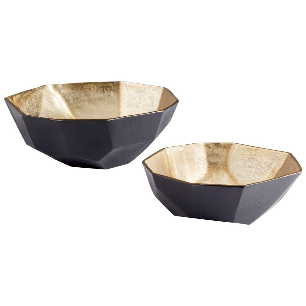 Cyan Design 10622 Radia Bowl - Matt Black And Gold - Small