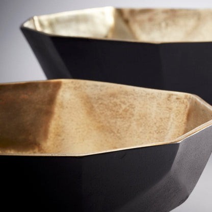 Cyan Design 10622 Radia Bowl - Matt Black And Gold - Small
