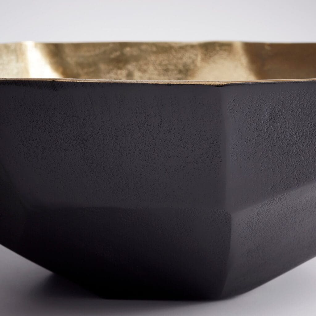 Cyan Design 10623 Radia Bowl - Matt Black And Gold - Medium