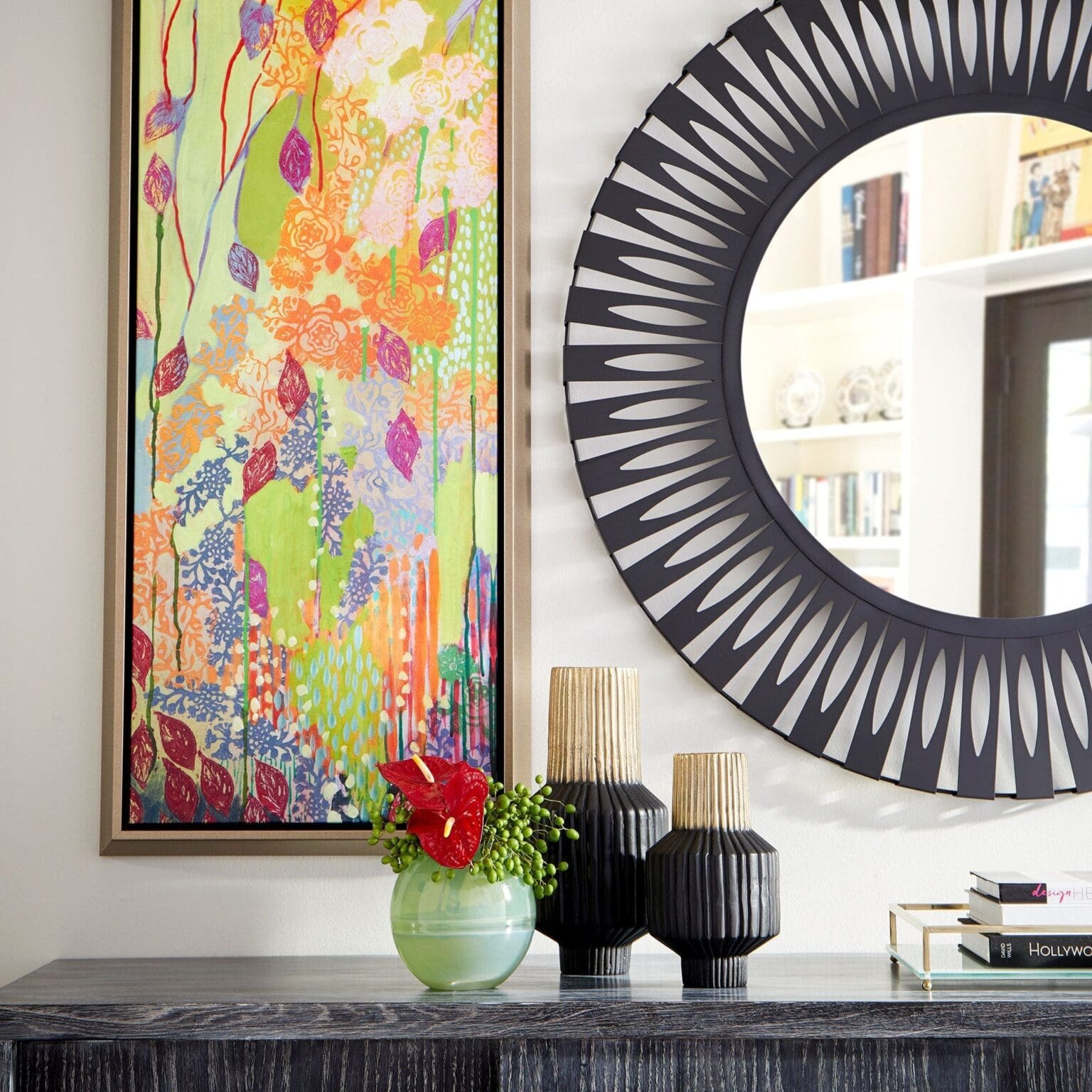 Cyan Design 10624 Allumage Vase - Matt Black And Gold - Small