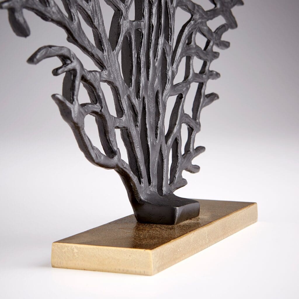 Cyan Design 10635 Bonzai Sculpture - Matt Black And Gold - Medium
