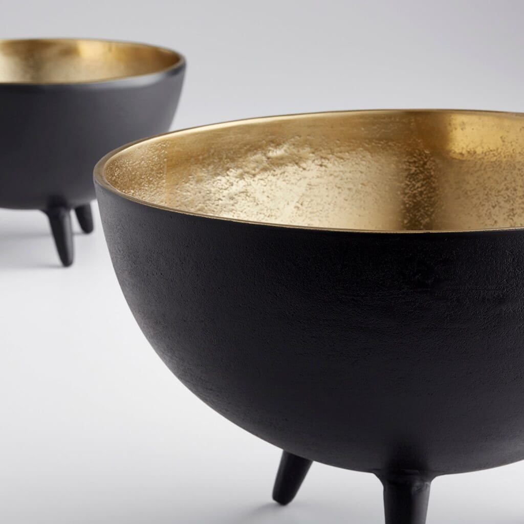 Cyan Design 10636 Inca Bowl - Matt Black And Gold - Small