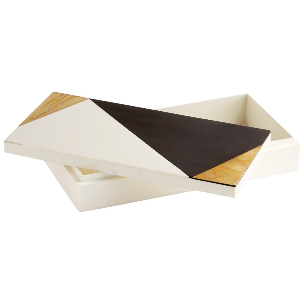Cyan Design 10654 Modametric Container - Black & Gold & White - Small