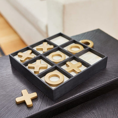 Cyan Design 10656 Tic-Tac-Glow Sculpture - Black & Gold & White