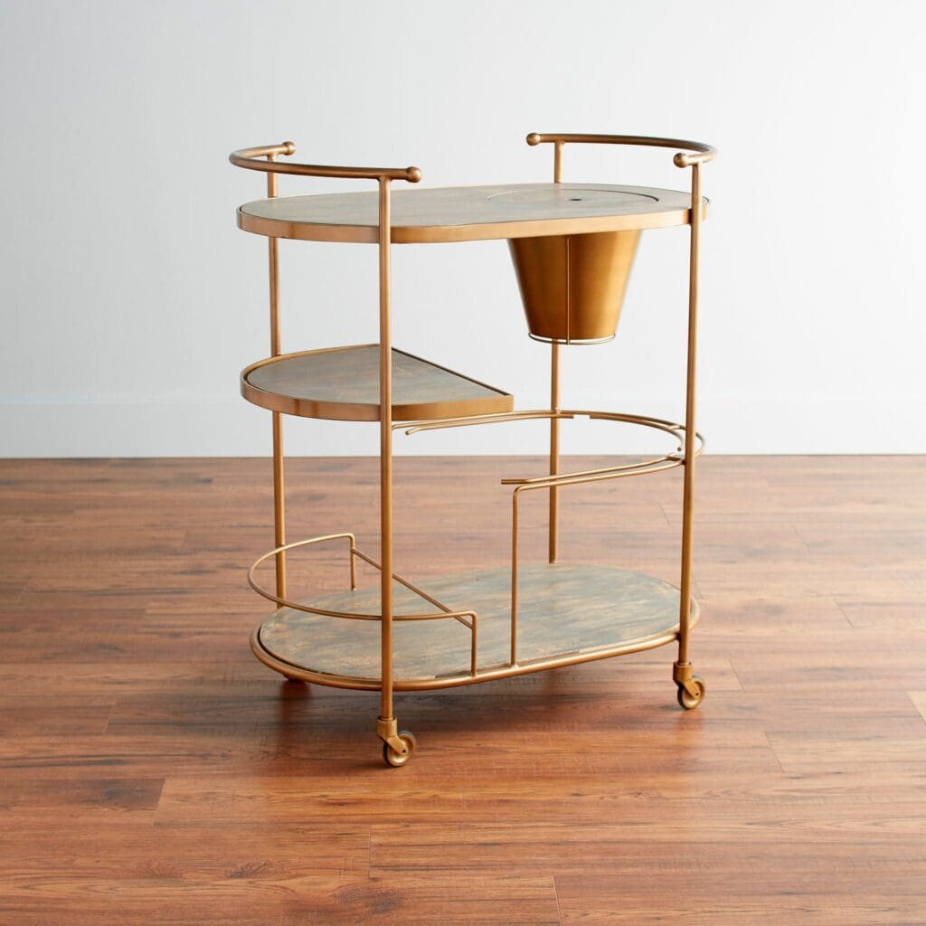 Cyan Design 10687 Barcraft Bar Cart - Antique Brass