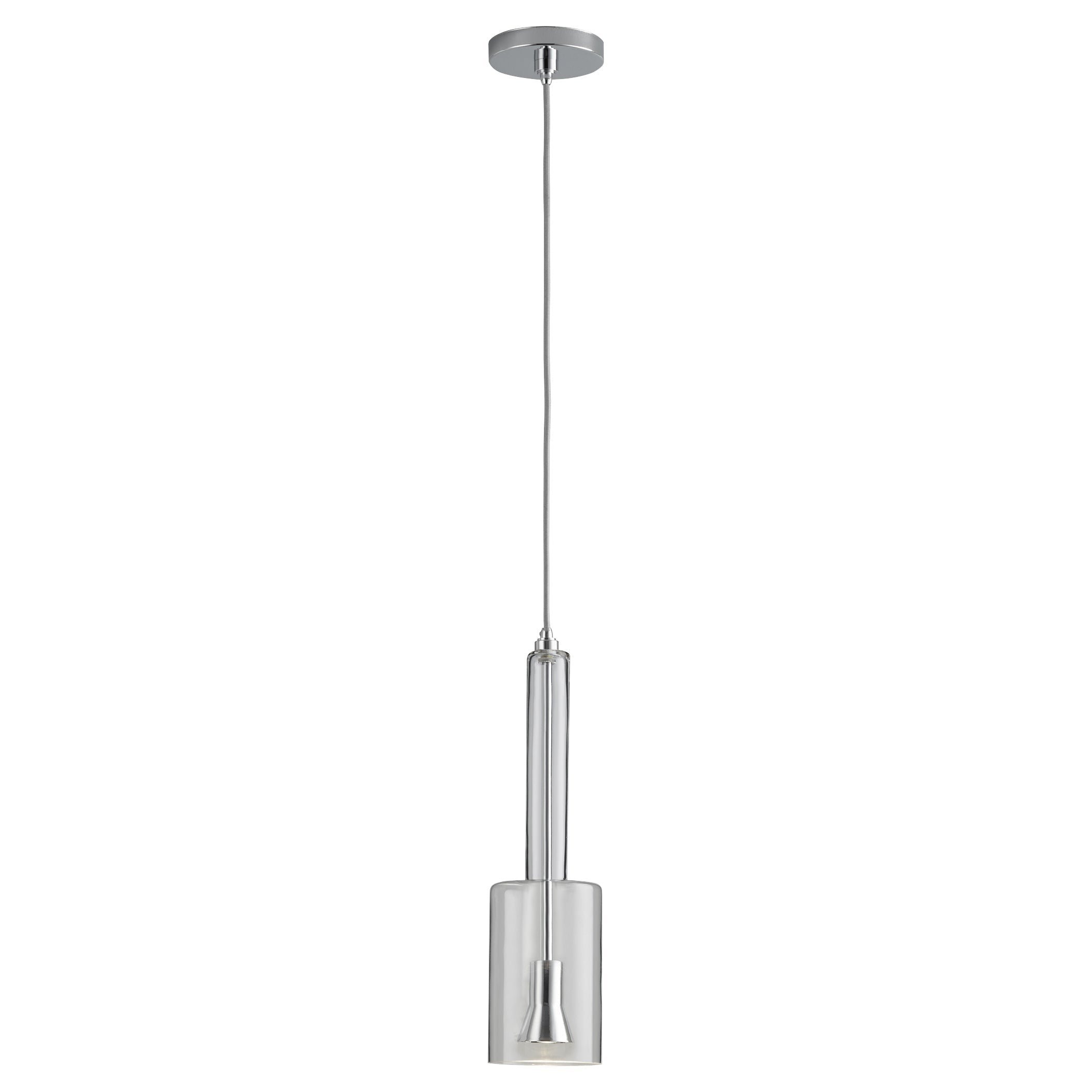 Oxygen Spindle 3-656-14 Modern Pendant - Polished Chrome W/ Clear