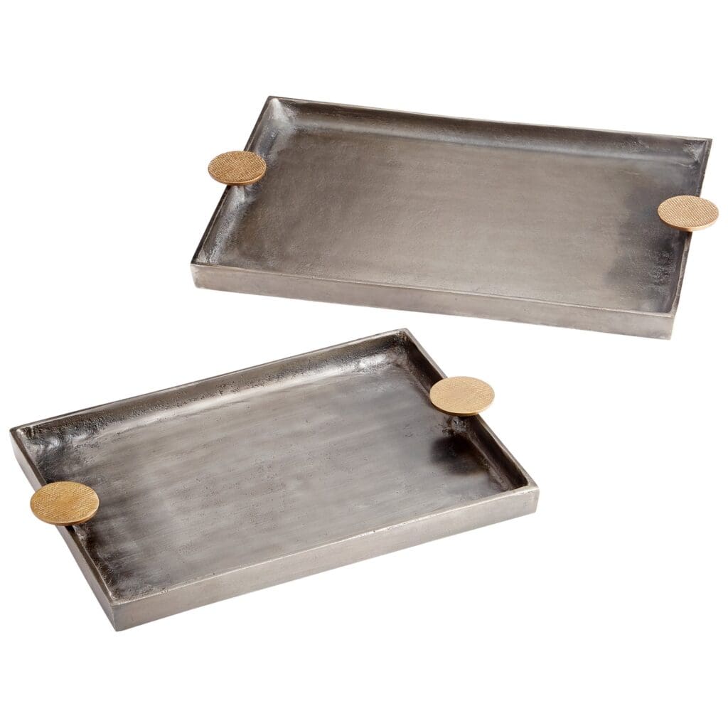 Cyan Design 10737 Obscura Tray - Silver And Gold - Medium