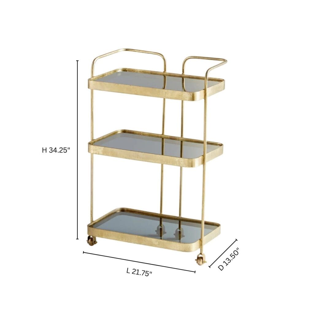 Cyan Design 10766 Taverna Bar Cart - Antique Brass