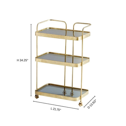 Cyan Design 10766 Taverna Bar Cart - Antique Brass