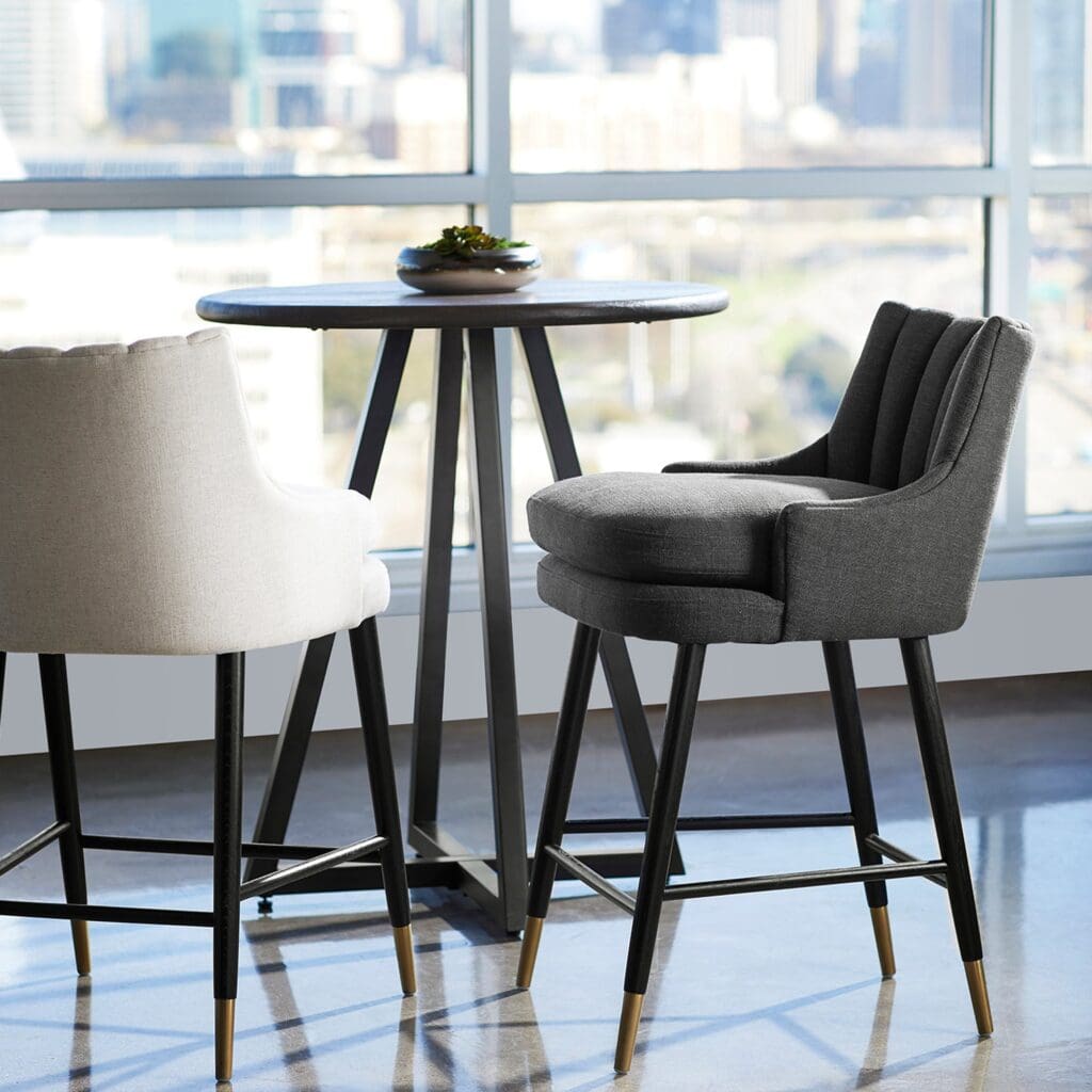 Cyan Design 10785 Tesoro Counter Stool - Charcoal Grey- Medium