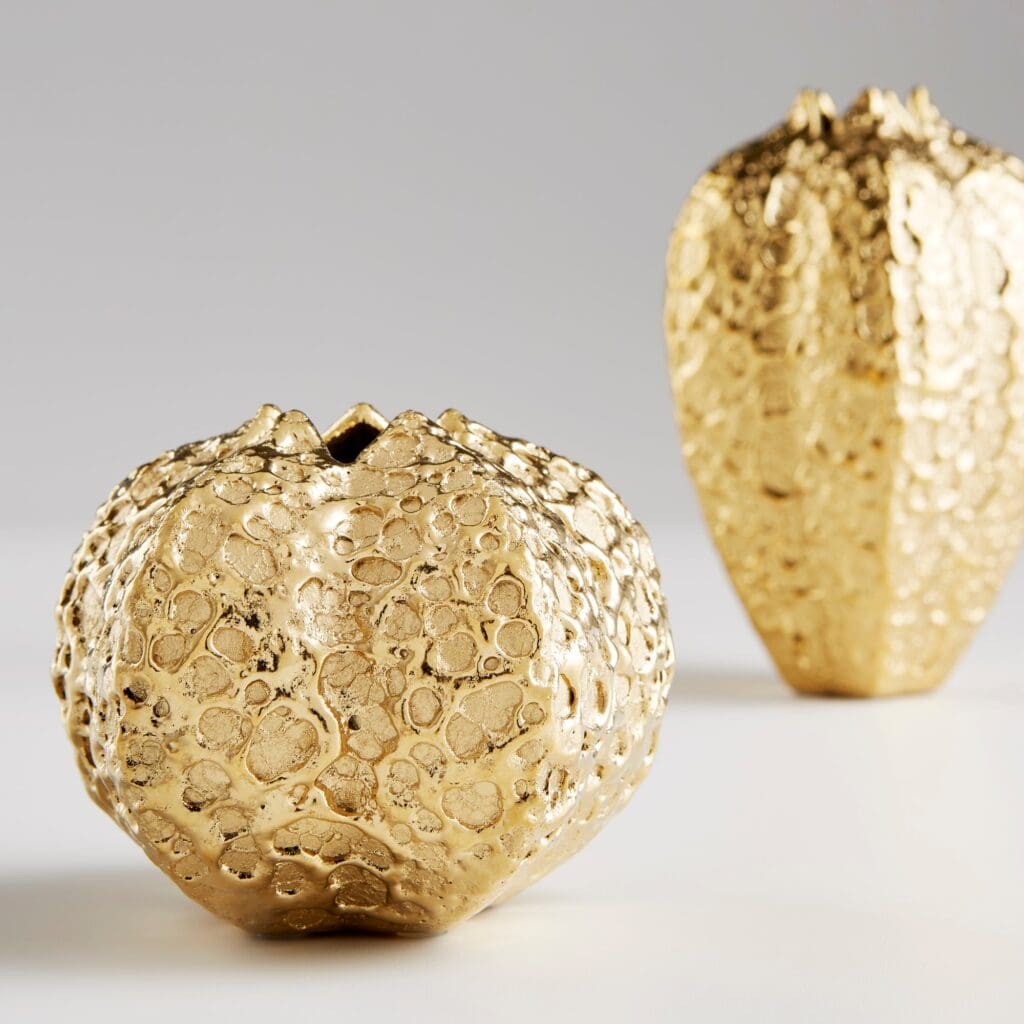 Cyan Design 10801 Pores Vase - Gold - Medium DISCONTINUED