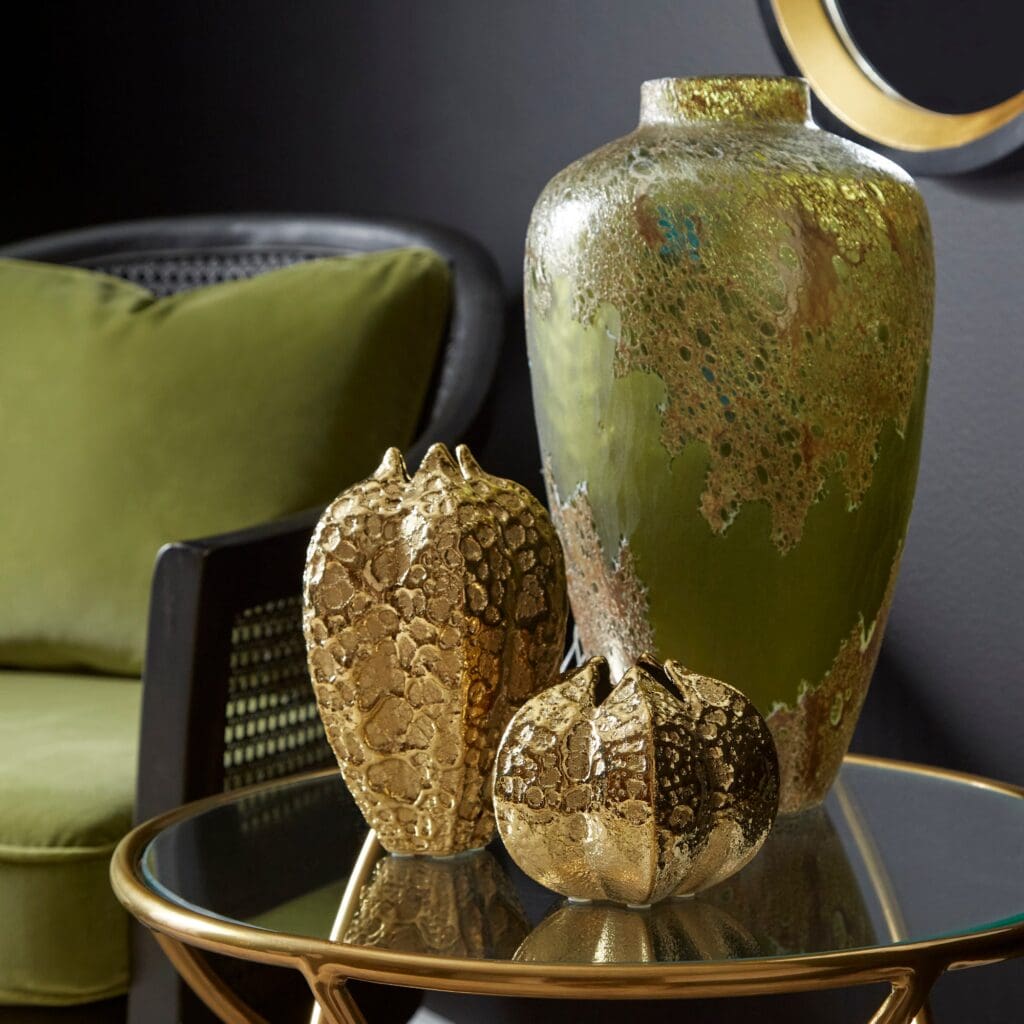 Cyan Design 10801 Pores Vase - Gold - Medium DISCONTINUED