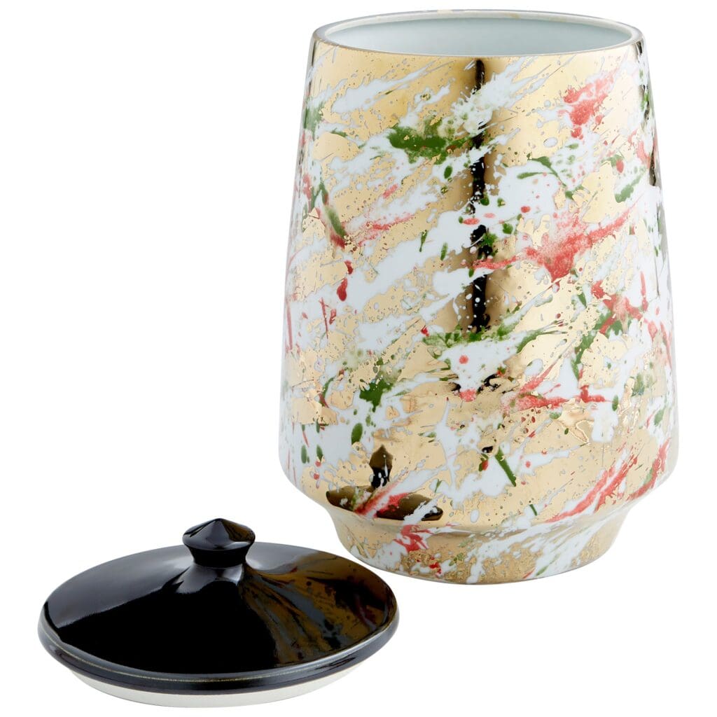 Cyan Design 10809 Ardent Splash Container - Multi-Color Glaze - Medium