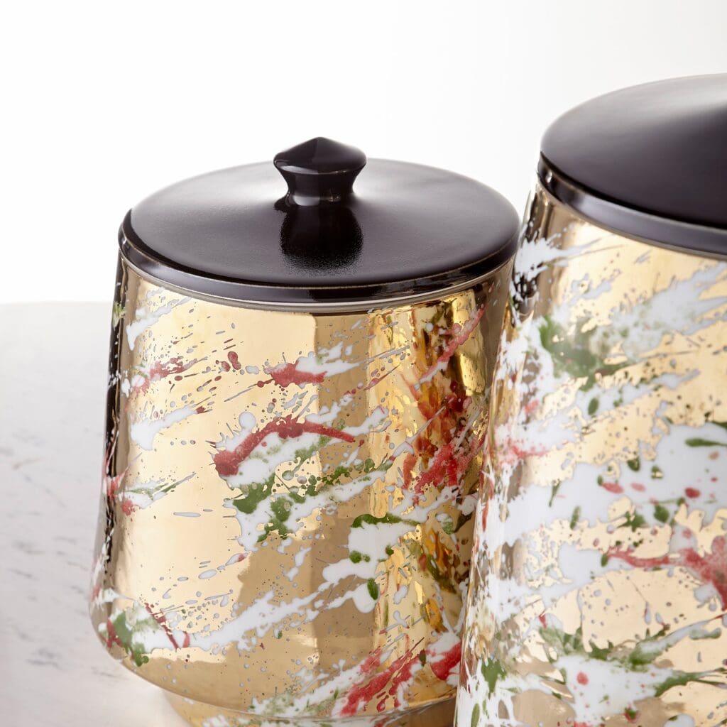 Cyan Design 10809 Ardent Splash Container - Multi-Color Glaze - Medium