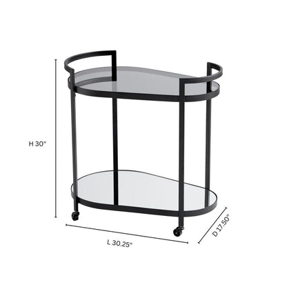 Cyan Design 10837 Cosmo Bar Cart - Black - Small