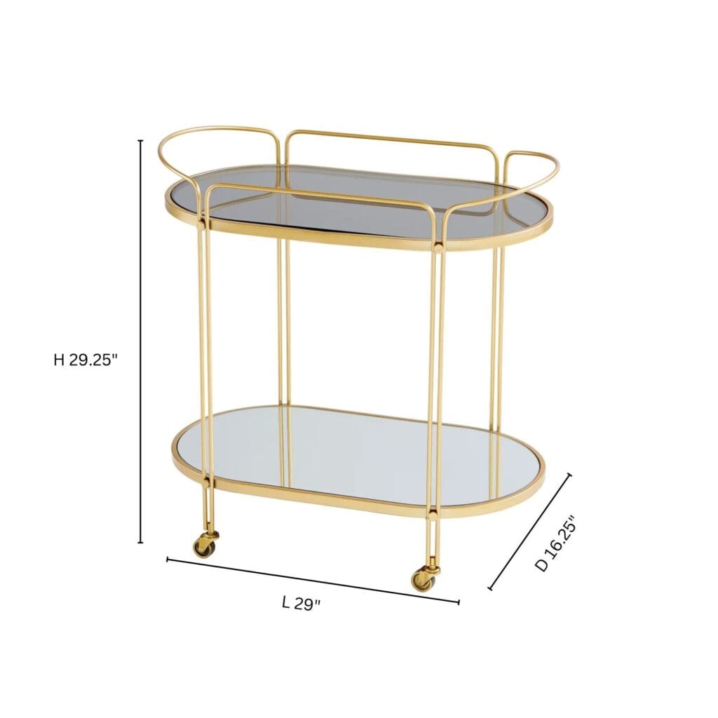 Cyan Design 10838 Motif Bar Cart - Gold
